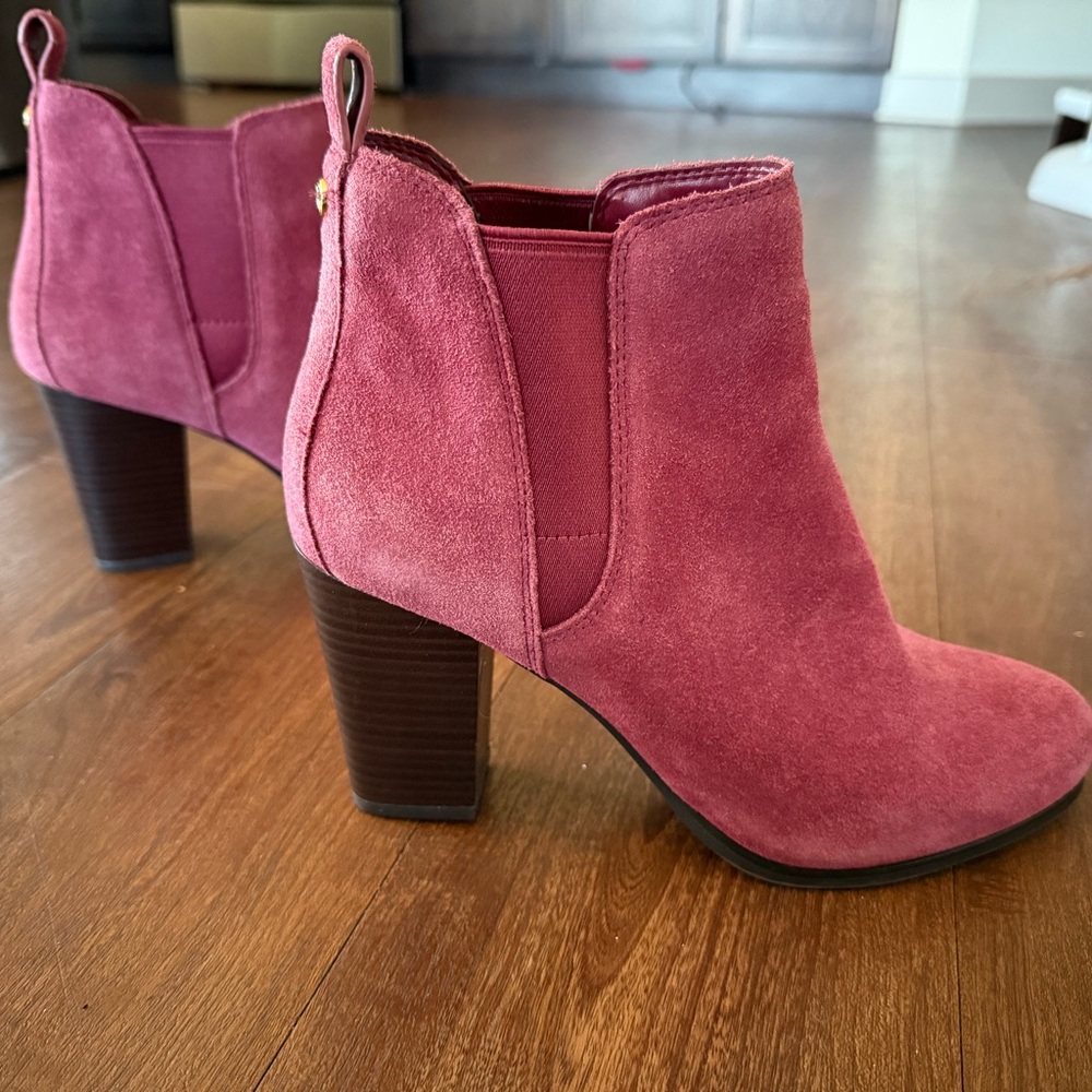 MICHAEL Michael Kors Pink Suede Ankle Booties